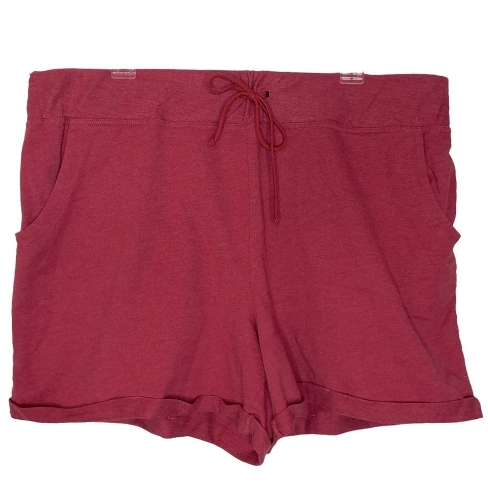 LIKE NEW - MAURICES IN MOTION - Raspberry Pink Stretch Knit Shorts w/Pockets 2X
